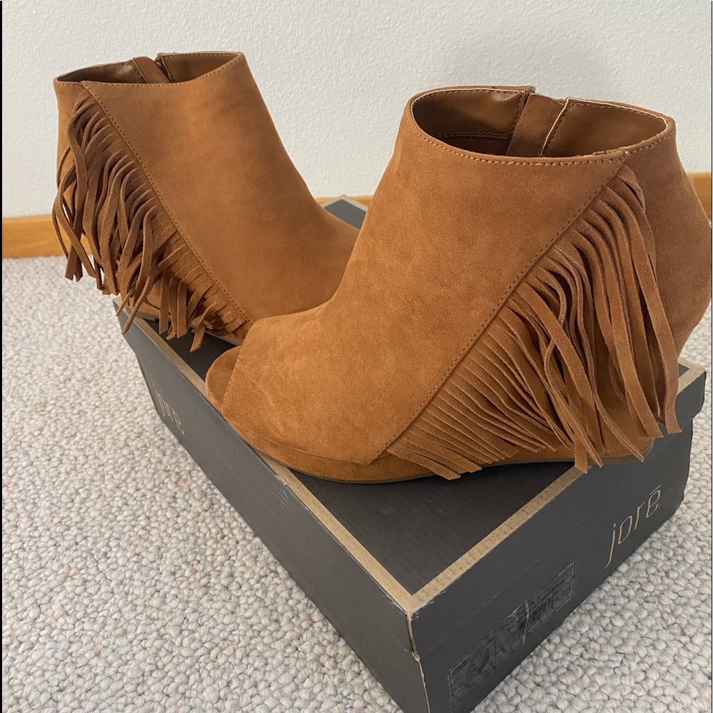 Open Toe Platforms with Tassels